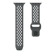 For Apple Watch 46mm / 49mm / 45mm / 44mm Kalebol Mesh Reverse Buckle Silicone Strap(Dark Grey)