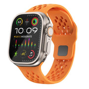 For Apple Watch 42mm / 41mm / 40mm / 38mm Kalebol Mesh Reverse Buckle Silicone Strap(Orange)