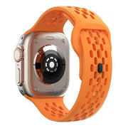 For Apple Watch 42mm / 41mm / 40mm / 38mm Kalebol Mesh Reverse Buckle Silicone Strap(Orange)