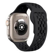 For Apple Watch 42mm / 41mm / 40mm / 38mm Kalebol Mesh Reverse Buckle Silicone Strap(Black)