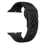 For Apple Watch 42mm / 41mm / 40mm / 38mm Kalebol Mesh Reverse Buckle Silicone Strap(Black)