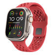 For Apple Watch 42mm / 41mm / 40mm / 38mm Kalebol Mesh Reverse Buckle Silicone Strap(Red) - Watch Bands by Kalebol | Online Shopping South Africa | PMC TechLife | Buy Now Pay Later Mobicred