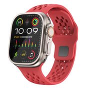 For Apple Watch 42mm / 41mm / 40mm / 38mm Kalebol Mesh Reverse Buckle Silicone Strap(Red)