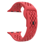 For Apple Watch 42mm / 41mm / 40mm / 38mm Kalebol Mesh Reverse Buckle Silicone Strap(Red)