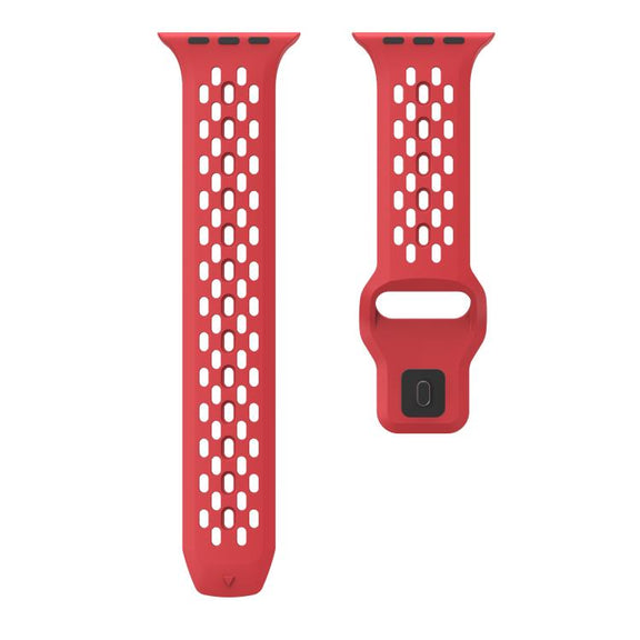 For Apple Watch 42mm / 41mm / 40mm / 38mm Kalebol Mesh Reverse Buckle Silicone Strap(Red)
