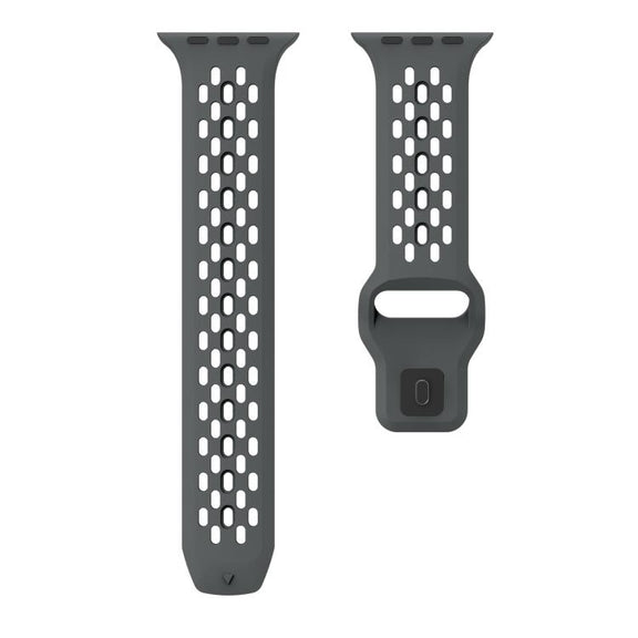 For Apple Watch 42mm / 41mm / 40mm / 38mm Kalebol Mesh Reverse Buckle Silicone Strap(Dark Grey)