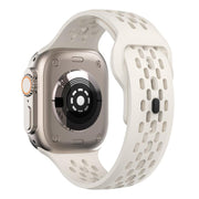 For Apple Watch 42mm / 41mm / 40mm / 38mm Kalebol Mesh Reverse Buckle Silicone Strap(Starlight)