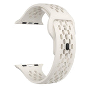For Apple Watch 42mm / 41mm / 40mm / 38mm Kalebol Mesh Reverse Buckle Silicone Strap(Starlight)