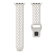 For Apple Watch 42mm / 41mm / 40mm / 38mm Kalebol Mesh Reverse Buckle Silicone Strap(Starlight)