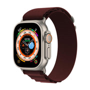 For Apple Watch 46mm / 49mm / 45mm / 44mm Kalebol Aline Nylon Loop Watch Band(Wine Red)