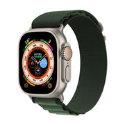 For Apple Watch 46mm / 49mm / 45mm / 44mm Kalebol Aline Nylon Loop Watch Band(Army Green)