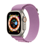 For Apple Watch 46mm / 49mm / 45mm / 44mm Kalebol Aline Nylon Loop Watch Band(Light Purple)