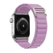 For Apple Watch 46mm / 49mm / 45mm / 44mm Kalebol Aline Nylon Loop Watch Band(Light Purple)