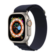 For Apple Watch 46mm / 49mm / 45mm / 44mm Kalebol Aline Nylon Loop Watch Band(Midnight Blue)