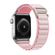 For Apple Watch 46mm / 49mm / 45mm / 44mm Kalebol Aline Nylon Loop Watch Band(Pink Gradient)