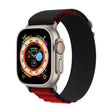 For Apple Watch 46mm / 49mm / 45mm / 44mm Kalebol Aline Nylon Loop Watch Band(Black+Red) - Watch Bands by Kalebol | Online Shopping South Africa | PMC TechLife | Buy Now Pay Later Mobicred