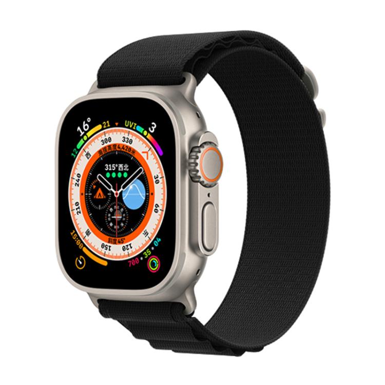 For Apple Watch 46mm / 49mm / 45mm / 44mm Kalebol Aline Nylon Loop Watch Band(Black) - Watch Bands by Kalebol | Online Shopping South Africa | PMC TechLife | Buy Now Pay Later Mobicred