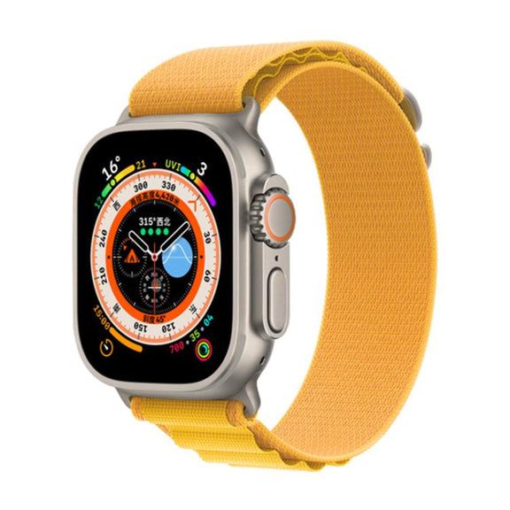 For Apple Watch 42mm / 41mm / 40mm / 38mm Kalebol Aline Nylon Loop Watch Band(Yellow)