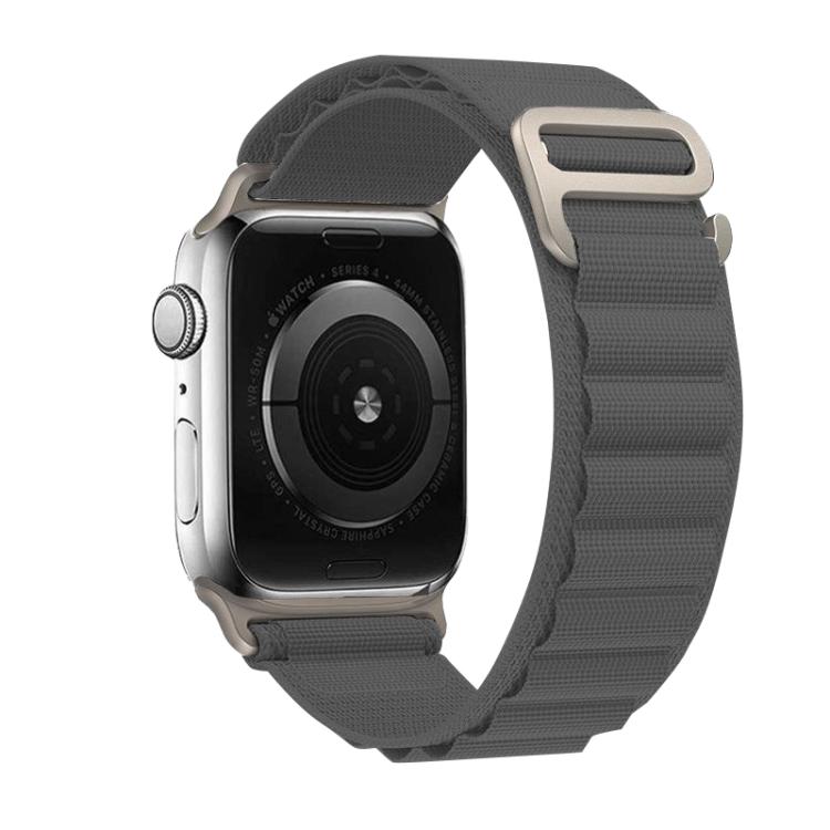 For Apple Watch 42mm / 41mm / 40mm / 38mm Kalebol Aline Nylon Loop Watch Band(Light Grey)