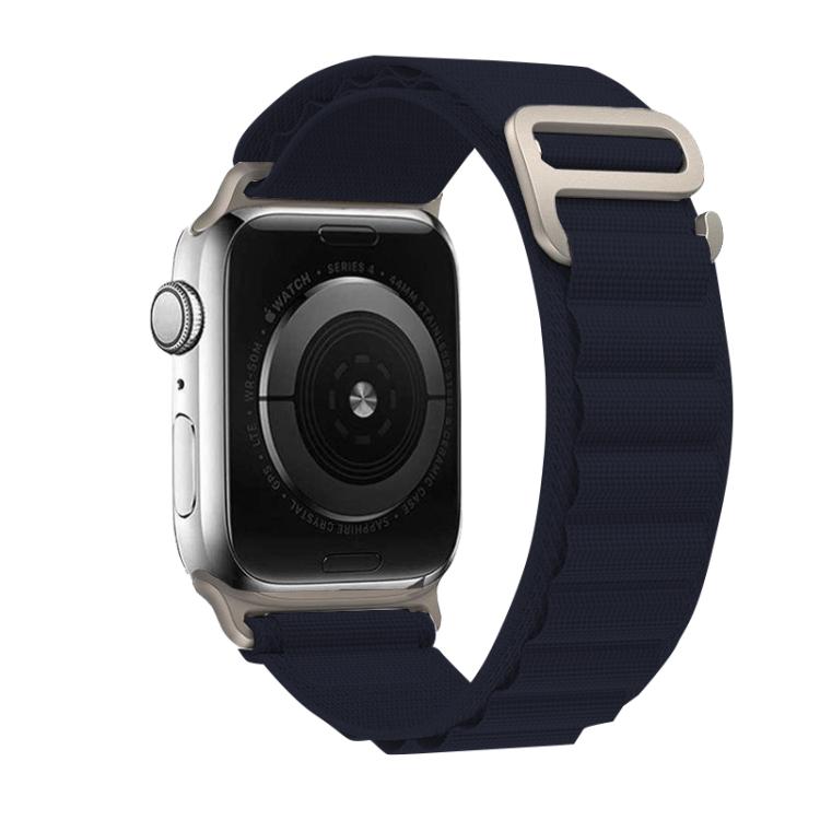 For Apple Watch 42mm / 41mm / 40mm / 38mm Kalebol Aline Nylon Loop Watch Band(Midnight Blue)