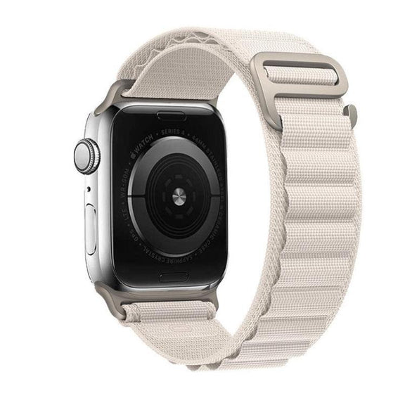 For Apple Watch 42mm / 41mm / 40mm / 38mm Kalebol Aline Nylon Loop Watch Band(Starlight)