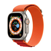 For Apple Watch 42mm / 41mm / 40mm / 38mm Kalebol Aline Nylon Loop Watch Band(Orange+Red)