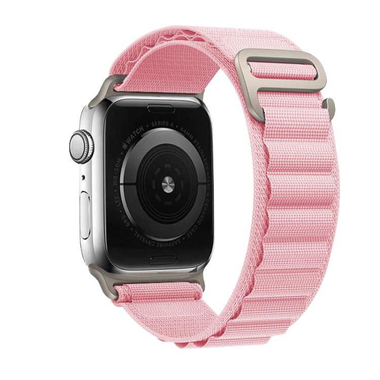 For Apple Watch 42mm / 41mm / 40mm / 38mm Kalebol Aline Nylon Loop Watch Band(Pink)