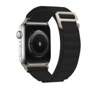 For Apple Watch 42mm / 41mm / 40mm / 38mm Kalebol Aline Nylon Loop Watch Band(Black)