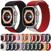 For Apple Watch 46mm / 49mm / 45mm / 44mm Kalebol Aline Nylon Loop Watch Band(Dark Purple)