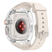 For Apple Watch 46mm / 45mm / 44mm / 42mm Kalebol Glacier Integrated Transparent Silicone Strap(Starlight Transparent)