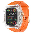 For Apple Watch Ultra 2 / 1 49mm Kalebol Glacier Integrated Transparent Silicone Strap(Orange Transparent) - free shipping - PMC TechLife - Order now!