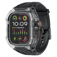 For Apple Watch Ultra 2 / 1 49mm Kalebol Glacier Integrated Transparent Silicone Strap(Black Transparent Black) - Watch Bands by Kalebol | Online Shopping South Africa | PMC TechLife | Buy Now Pay Later Mobicred