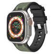 For Apple Watch 46mm / 49mm / 45mm / 44mm Kalebol Farmhouse Oak Silicone Strap(Black + Army Green) - free shipping - PMC TechLife - Order now!