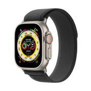 For Apple Watch 46mm / 49mm / 45mm / 44mm Kalebol Wild Track Loop Nylon Watch Band(Black+Grey)
