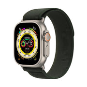 For Apple Watch 46mm / 49mm / 45mm / 44mm Kalebol Wild Track Loop Nylon Watch Band(Army Green)