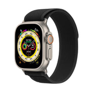 For Apple Watch 46mm / 49mm / 45mm / 44mm Kalebol Wild Track Loop Nylon Watch Band(Dark Black)