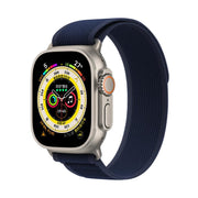 For Apple Watch 46mm / 49mm / 45mm / 44mm Kalebol Wild Track Loop Nylon Watch Band(Midnight Blue)