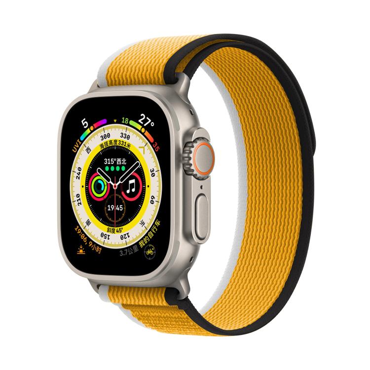 For Apple Watch 46mm / 49mm / 45mm / 44mm Kalebol Wild Track Loop Nylon Watch Band(Yellow) - Watch Bands by Kalebol | Online Shopping South Africa | PMC TechLife | Buy Now Pay Later Mobicred