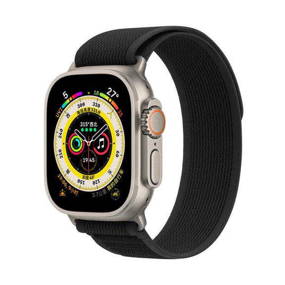 For Apple Watch 42mm / 41mm / 40mm / 38mm Kalebol Wild Track Loop Nylon Watch Band(Dark Black)