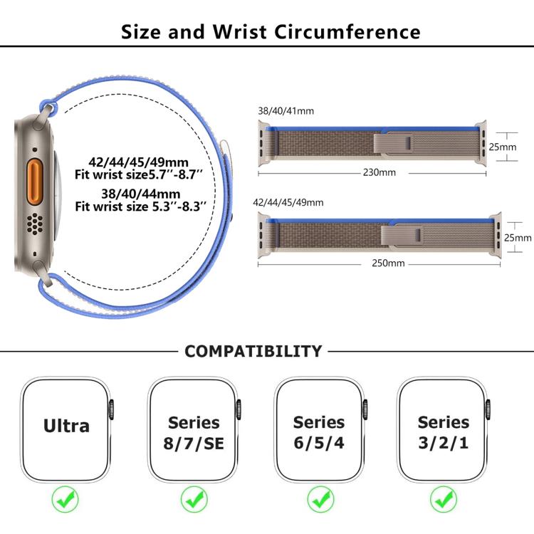 For Apple Watch 46mm / 49mm / 45mm / 44mm Kalebol Wild Track Loop Nylon Watch Band(Orange) - Watch Bands by Kalebol | Online Shopping South Africa | PMC TechLife | Buy Now Pay Later Mobicred