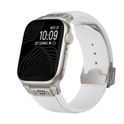 For Apple Watch 46mm / 49mm / 45mm / 44mm Kalebol High Elasticity L-shaped Nail Silicone Strap(White)