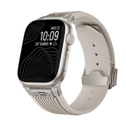 For Apple Watch 46mm / 49mm / 45mm / 44mm Kalebol High Elasticity L-shaped Nail Silicone Strap(Starlight)