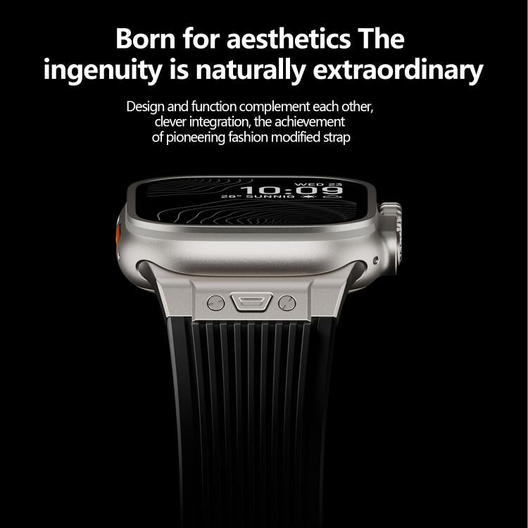 For Apple Watch 42mm / 41mm / 40mm / 38mm Kalebol High Elasticity L-shaped Nail Silicone Strap(Starlight) - free shipping - PMC TechLife - Order now!