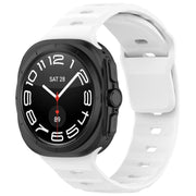 For Samsung Galaxy Watch Ultra 47mm Kalebol Square Buckle Silicone Watch Band(White)