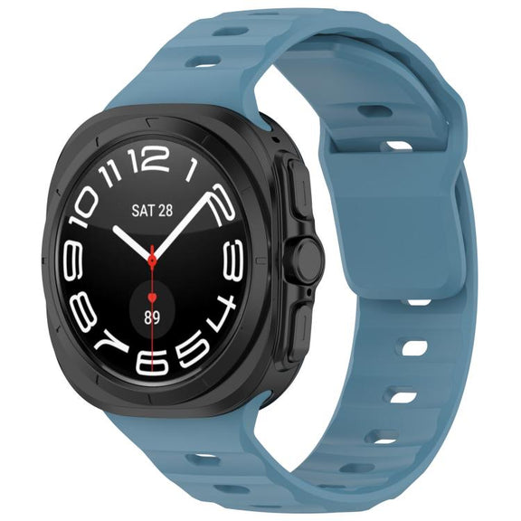 For Samsung Galaxy Watch Ultra 47mm Kalebol Square Buckle Silicone Watch Band(Blue)