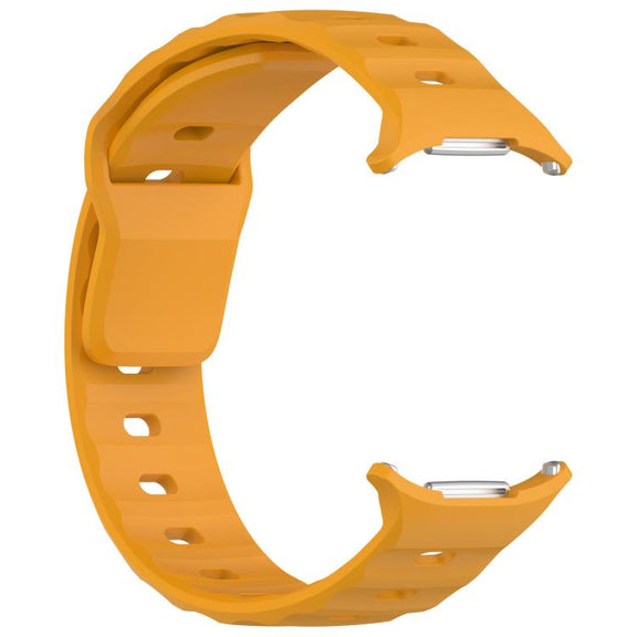 For Samsung Galaxy Watch Ultra 47mm / Ultra 2025 Kalebol Square Buckle Silicone Watch Band(Yellow)