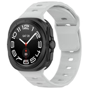 For Samsung Galaxy Watch Ultra 47mm Kalebol Square Buckle Silicone Watch Band(Light Grey)