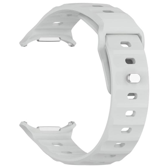 For Samsung Galaxy Watch Ultra 47mm Kalebol Square Buckle Silicone Watch Band(Light Grey)