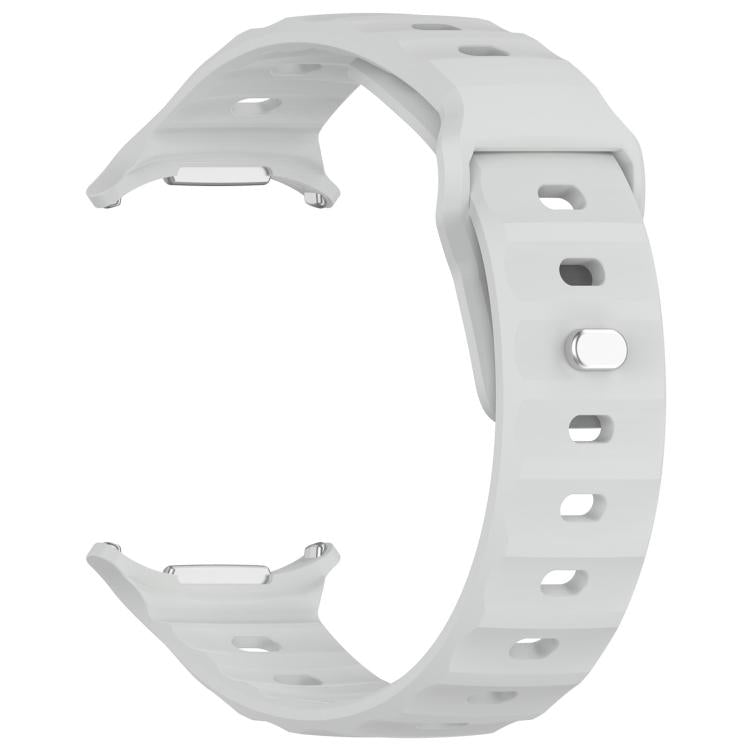 For Samsung Galaxy Watch Ultra 47mm Kalebol Square Buckle Silicone Watch Band(Light Grey)