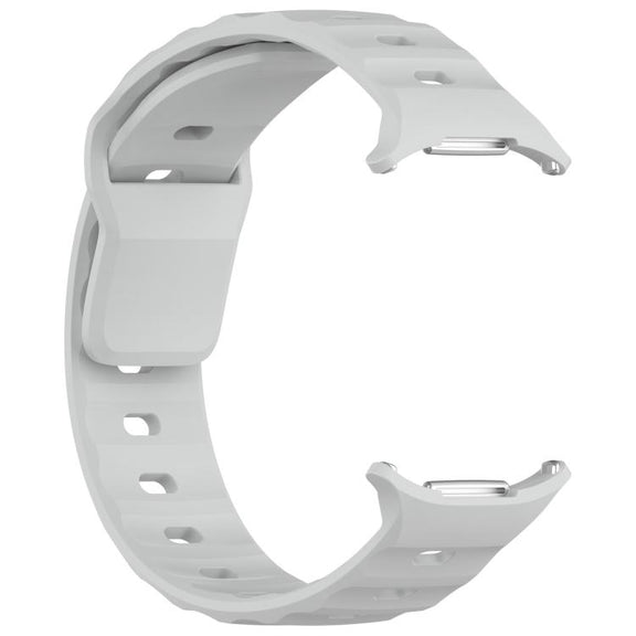For Samsung Galaxy Watch Ultra 47mm Kalebol Square Buckle Silicone Watch Band(Light Grey)